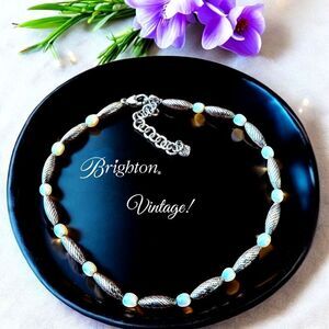 BRIGHTON Silver and Pearl Vintage Choker Necklace